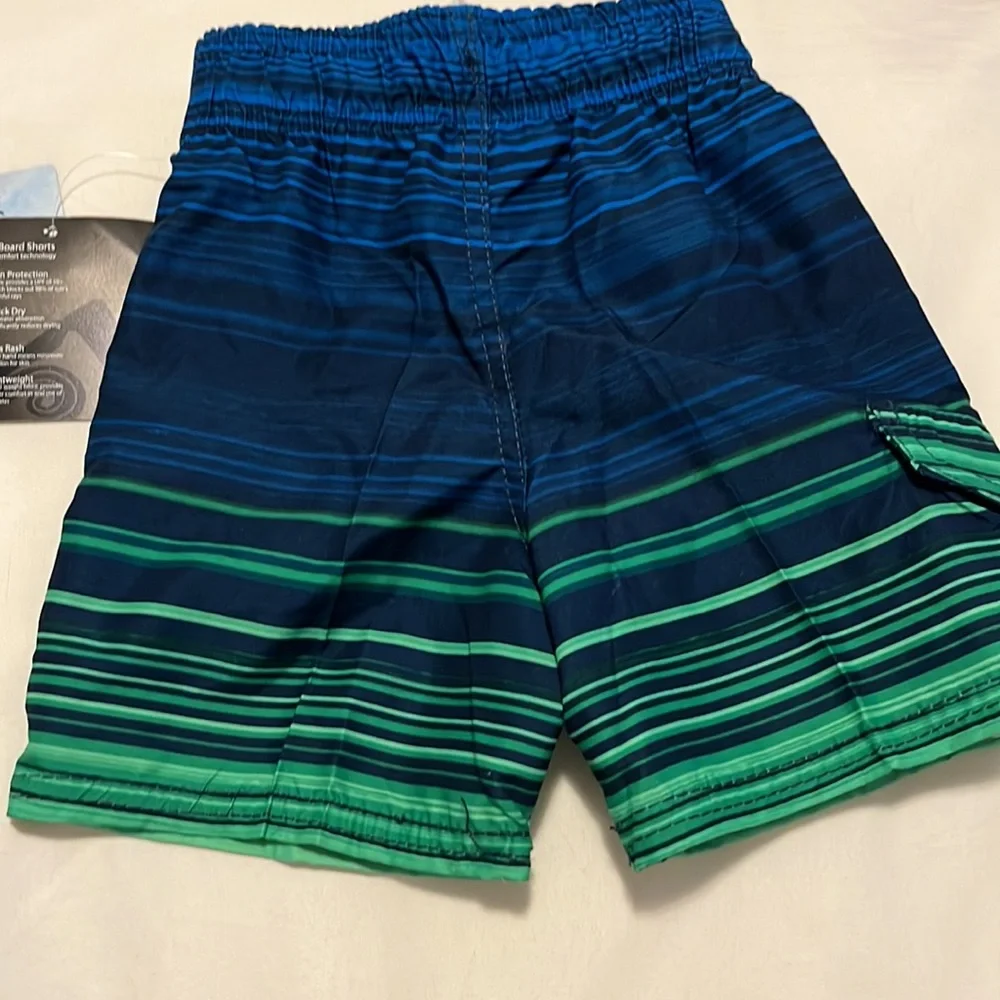 Kanu Surf navy/green striped swim trunks